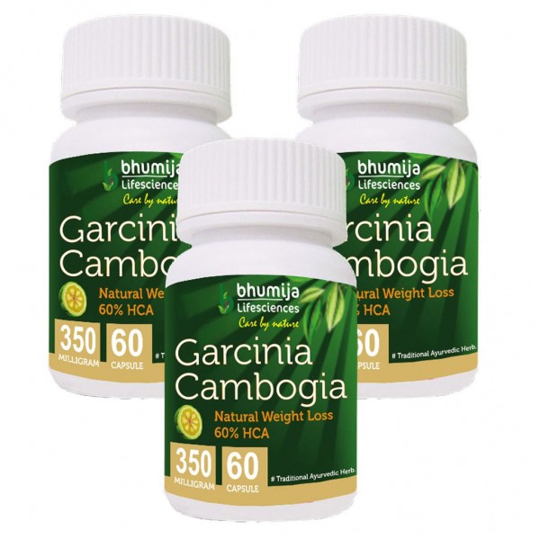 Bhumija Lifesciences Garcinia Cambogia Capsules 60's (Pack of Three)
