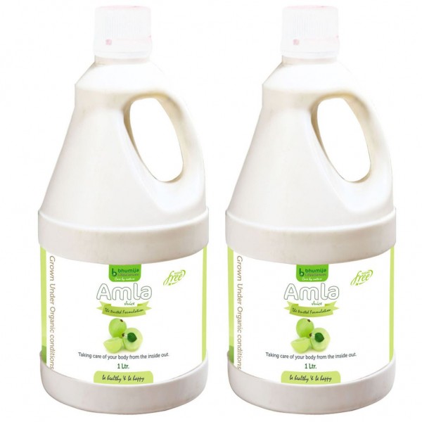 Bhumija Lifesciences Amla Juice (Sugar Free) 1 Ltr. (Pack of Two)