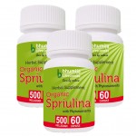 Bhumija Lifesciences Organic Spirulina Capsules 60's  (Pack of Three)