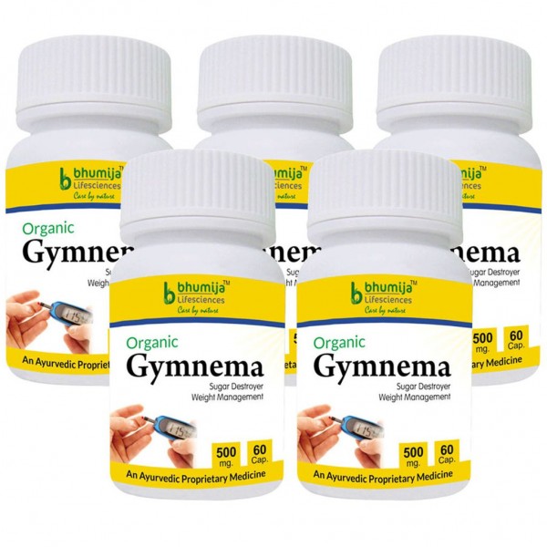Bhumija Lifesciences Gymnema Sylvestre Capsules 60's (Pack of Five)