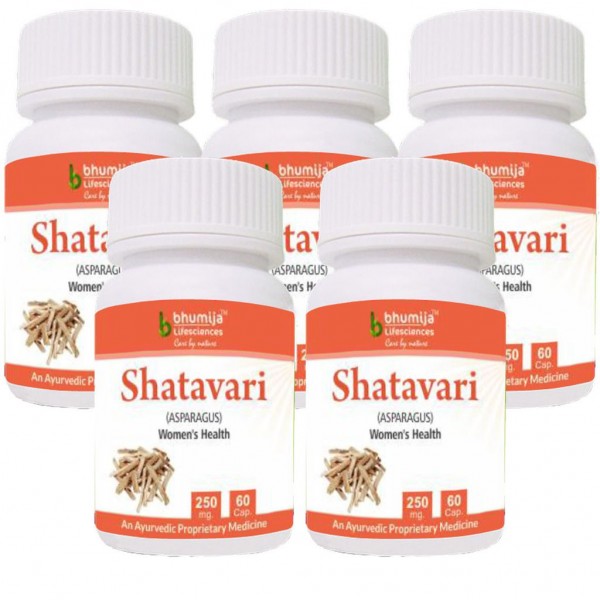 Bhumija Lifesciences Shatavari Capsules 60's (Pack of Five)
