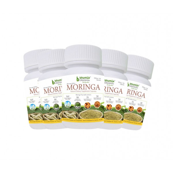 Bhumija Lifesciences Moringa Oliefera Capsules (Pack of Four)