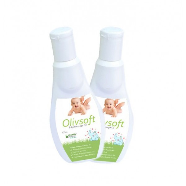 Bhumija Lifesciences Baby Massage Oil (Olivsoft) 100ml. (Pack of Two)