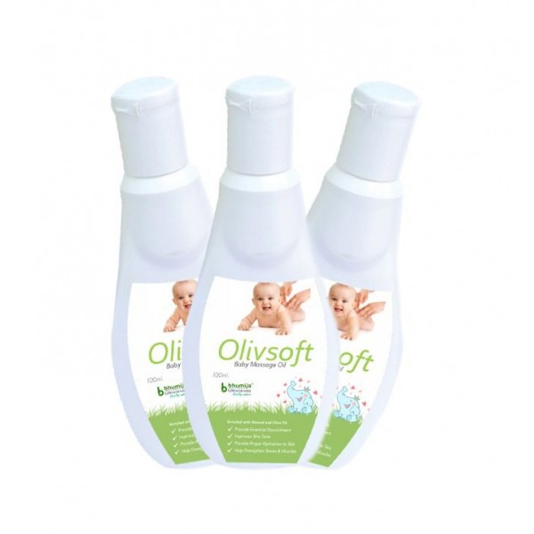 Bhumija Lifesciences Baby Massage Oil (Olivsoft) 100ml. (Pack of Three)