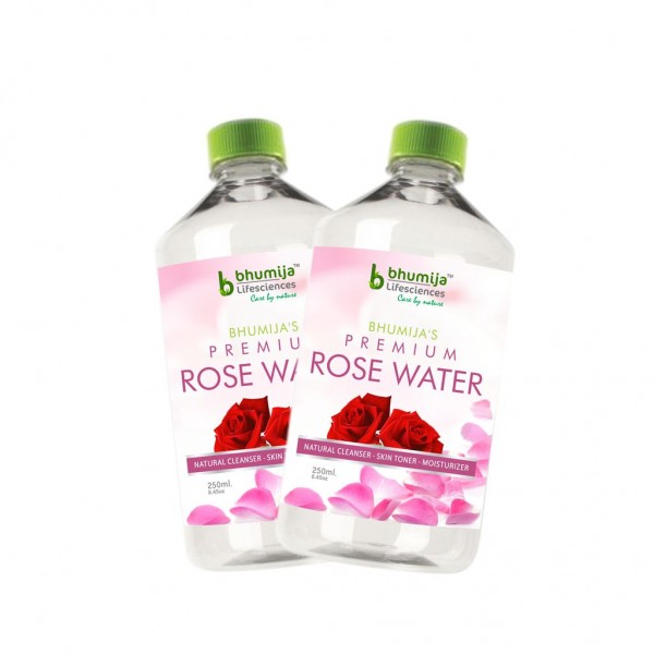 Bhumija Lifesciences Rose Water 250ML.(Pack of Two)