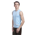 Gypsum Men Cut Sleeve Tshirt Sky Blue Color GYPMCS-00108