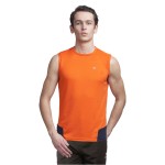 Gypsum Mens Cut Sleeve Tshirt Orange Color GYPMCS-00118