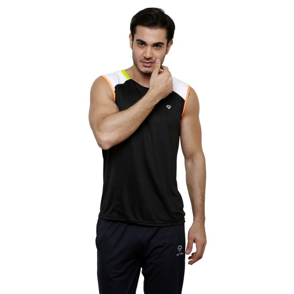 Gypsum Mens Cut Sleeve Tshirt Black Color GYPMCS-00133
