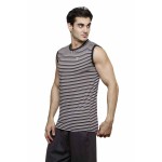 Gypsum Mens Striper Cut Sleeve Tshirt Black Color GYPMCS-00170