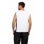 Gypsum Mens Round Neck Sleeveless Tshirt White Color GYPMCS-026