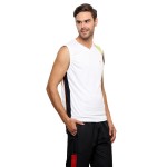 Gypsum Mens Round Neck Sleeveless Tshirt White Color GYPMCS-026