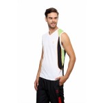 Gypsum Mens Round Neck Sleeveless Tshirt White Color GYPMCS-026