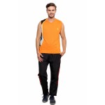 Gypsum Mens Round Neck Sleeveless Tshirt Orange Color GYPMCS-030