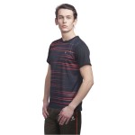 Gypsum Mens Printed Round Neck Tshirt Black Color GYPMRN-00115