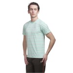 Gypsum Mens Stripe Round Neck Tshirt Light Green Color GYPMRN-00120