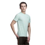 Gypsum Mens Stripe Round Neck Tshirt Light Green Color GYPMRN-00120