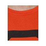 Gypsum Mens Printed Round Neck Tshirt Orange Color GYPMRN-00157