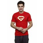 Gypsum Mens Printed Round Neck Tshirt Red Color GYPMRN-00160