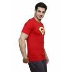 Gypsum Mens Printed Round Neck Tshirt Red Color GYPMRN-00160