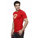 Gypsum Mens Printed Round Neck Tshirt Red Color GYPMRN-00160