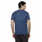 Gypsum Mens Striper Round Neck Tshirt Navy Color GYPMRN-00161