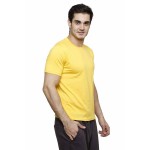 Gypsum Mens Basic Round Neck Tshirt Yellow Color GYPMRN-00164