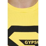 Gypsum Mens Printed Round Neck Tshirt Yellow Color GYPMRN-00169