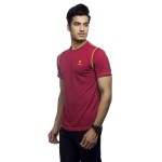 Gypsum Mens Round Neck Tshirt Maroon Color GYPMRN-0062