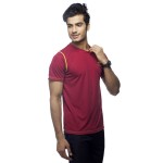 Gypsum Mens Round Neck Tshirt Maroon Color GYPMRN-0062