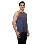 Gypsum Mens Cut Sleeve Tshirt Dark Grey Color GYPMCS-00152