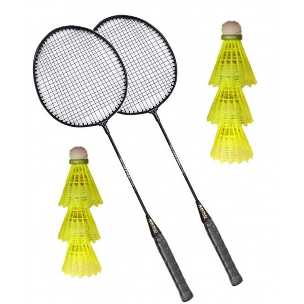 Aadia 6 Shuttles And 2 Racquets Combo (B0716CPWGC)