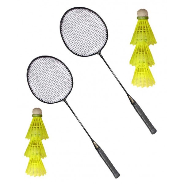 Aadia Badminton Racquets With 6 Shuttles (B072BBJDXS)