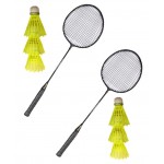 Aadia 2 Racquets And 6 Shuttles (B0727QNKL6)