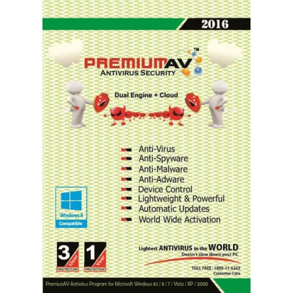 PremiumAV Antivirus 2016 - 3 User 1 Year