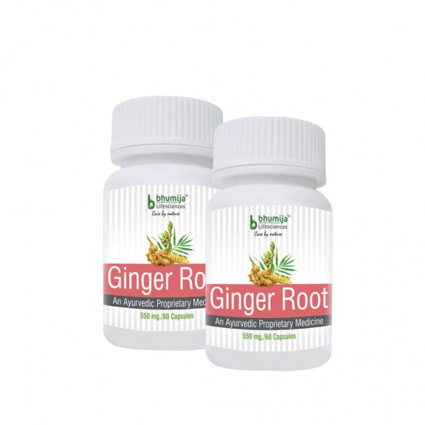 Bhumija Lifesciences Ginger Root Capsules 60's (Pack of Two)