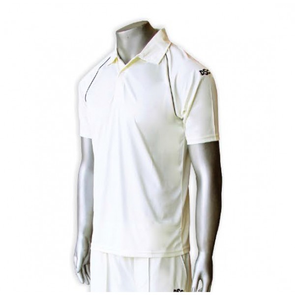 DSC Atoms Half Sleeve T-Shirt (White With Navy Trim)