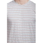 Gypsum Mens Stripe Round Neck Tshirt Grey  Color GYPMRN-00119