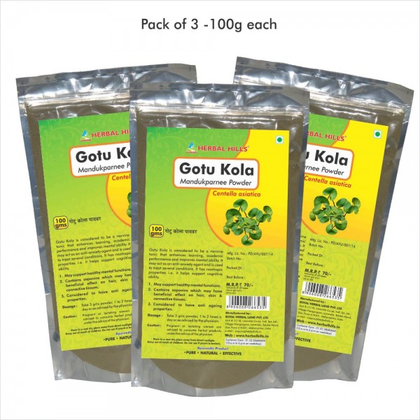 Herbal Hills Gotu Kola ( Mandukparnee) Powder 100 Gms Powder