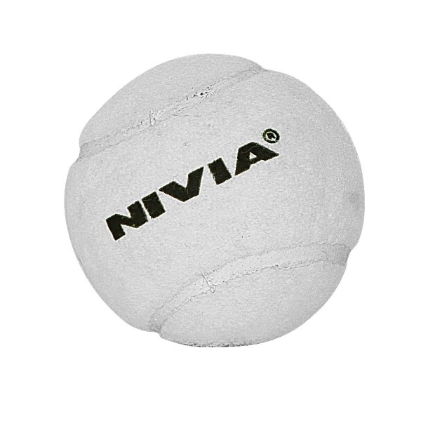 Nivia Cricket Tennis Ball Heavy Weight (Set of 6) White