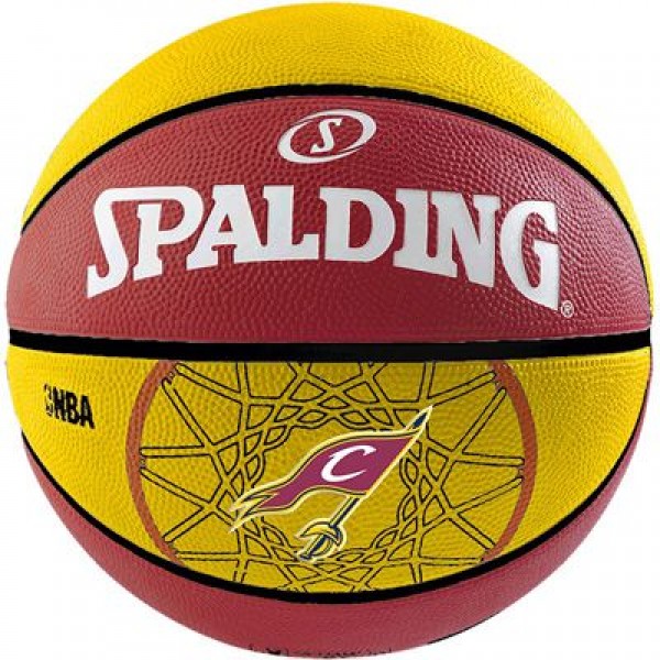 Spalding NBA Team Cleveland Cavaliers Basketball (7,Red / Yellow)