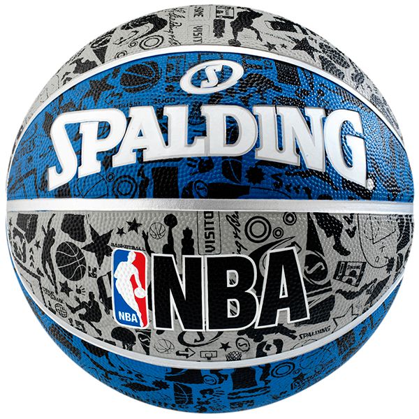 Spalding NBA Graffiti Basketball (7,Grey / Blue / Black)