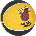 Spalding NBA Team Miami Heat Basketball (7, Yellow / Black / White)