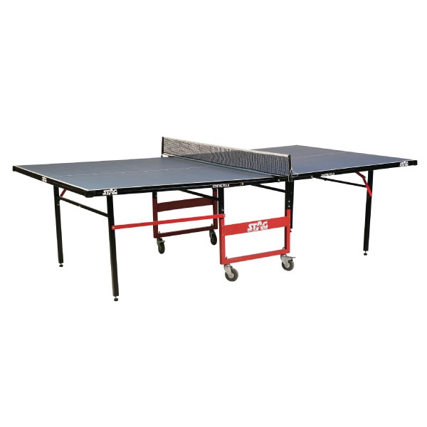 STAG Center Fold Very Strong 7 Sturdy with 16 mm Top 75 mm Wheels Table Tennis Table