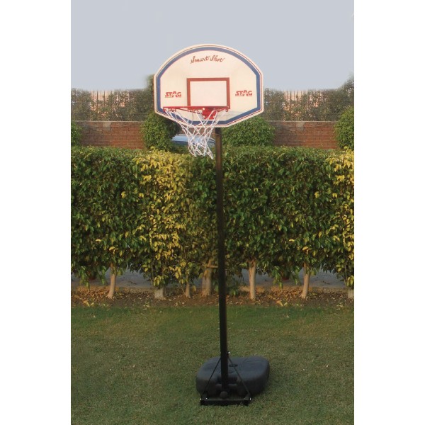 STAG Basketball Set Smart Shot Adjustable: 3-6 Ft for 5-8 Yrs Children