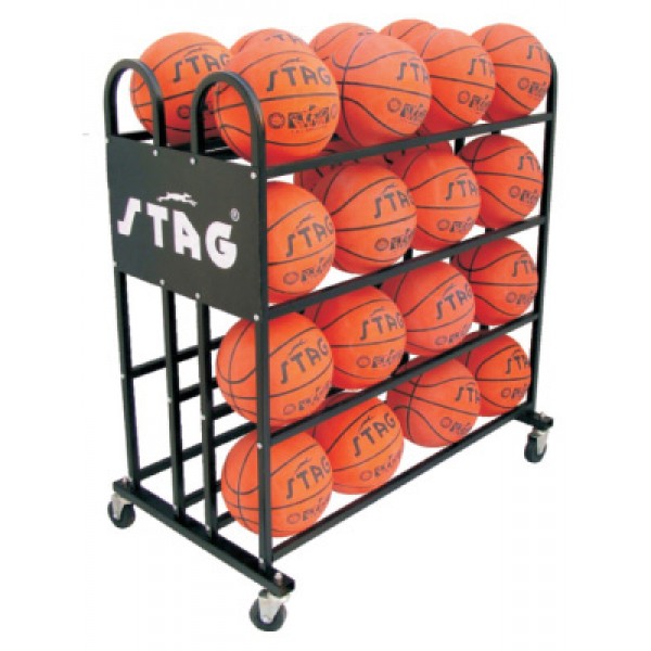 STAG Basketball Trolley for 32 Balls
