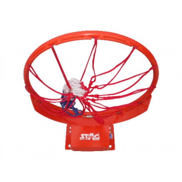 STAG Basketball Ring New 20mm, 4 Rubber Springs with Net