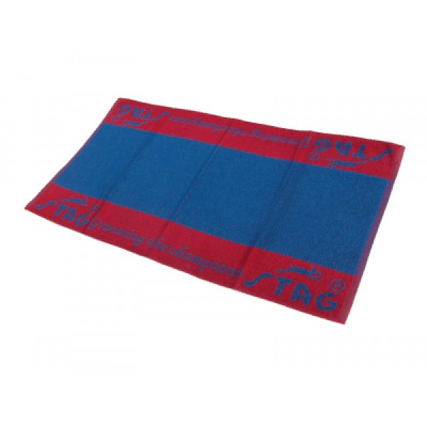 STAG Towel 100% Cotton Size 27" X 54" (Blue/Red)