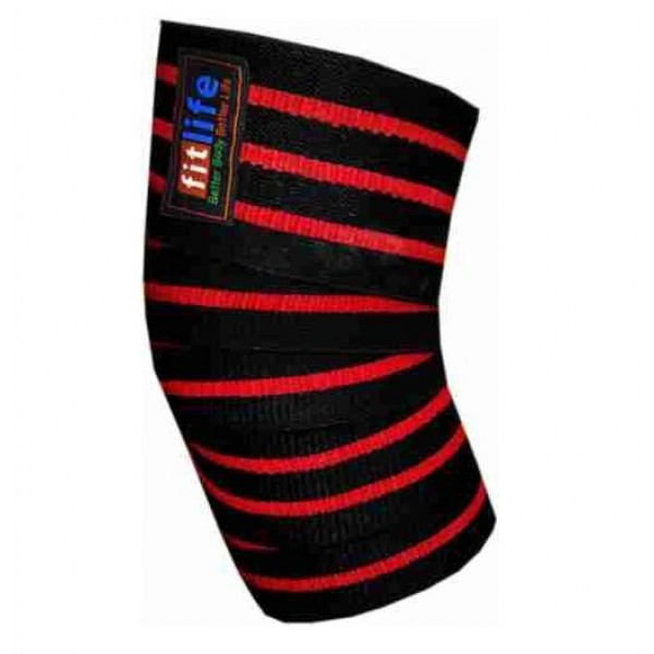 USI 3 Line Knee Wrap (Black/Red, 80"/203 cm)
