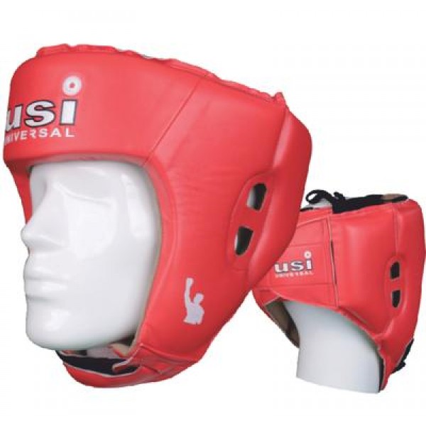 USI 615DP Lite Contest Boxing Head Guard (Red)