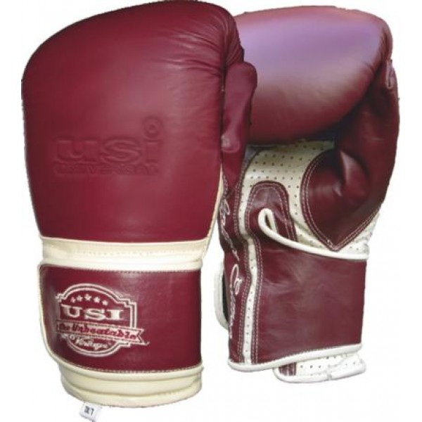 USI 617SP Vintage Heavy Bag Boxing Gloves (Maroon/White)